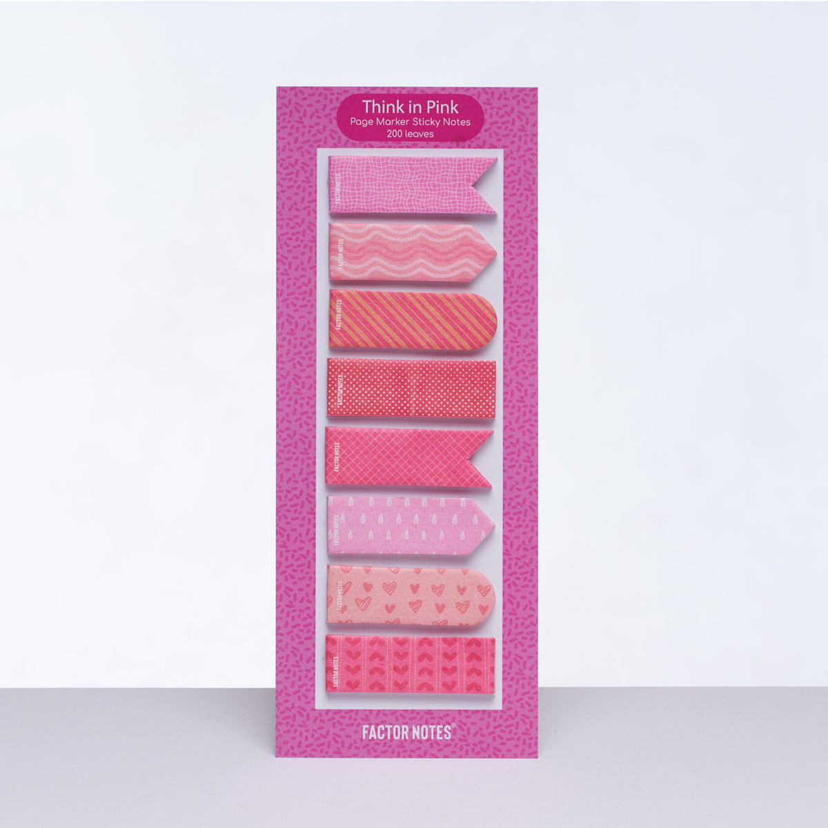 Think in Pink Sticky Notes | 200+ Page Markers in 8 Cute Designs ...