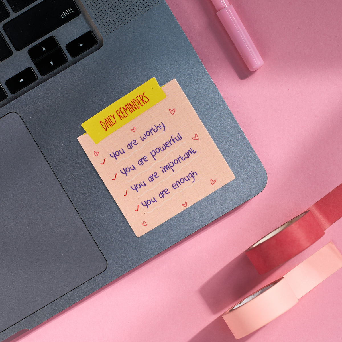 Printable Reminder Notebook Sticker Daily Reminders - Laptop Sticker – Factor Notes